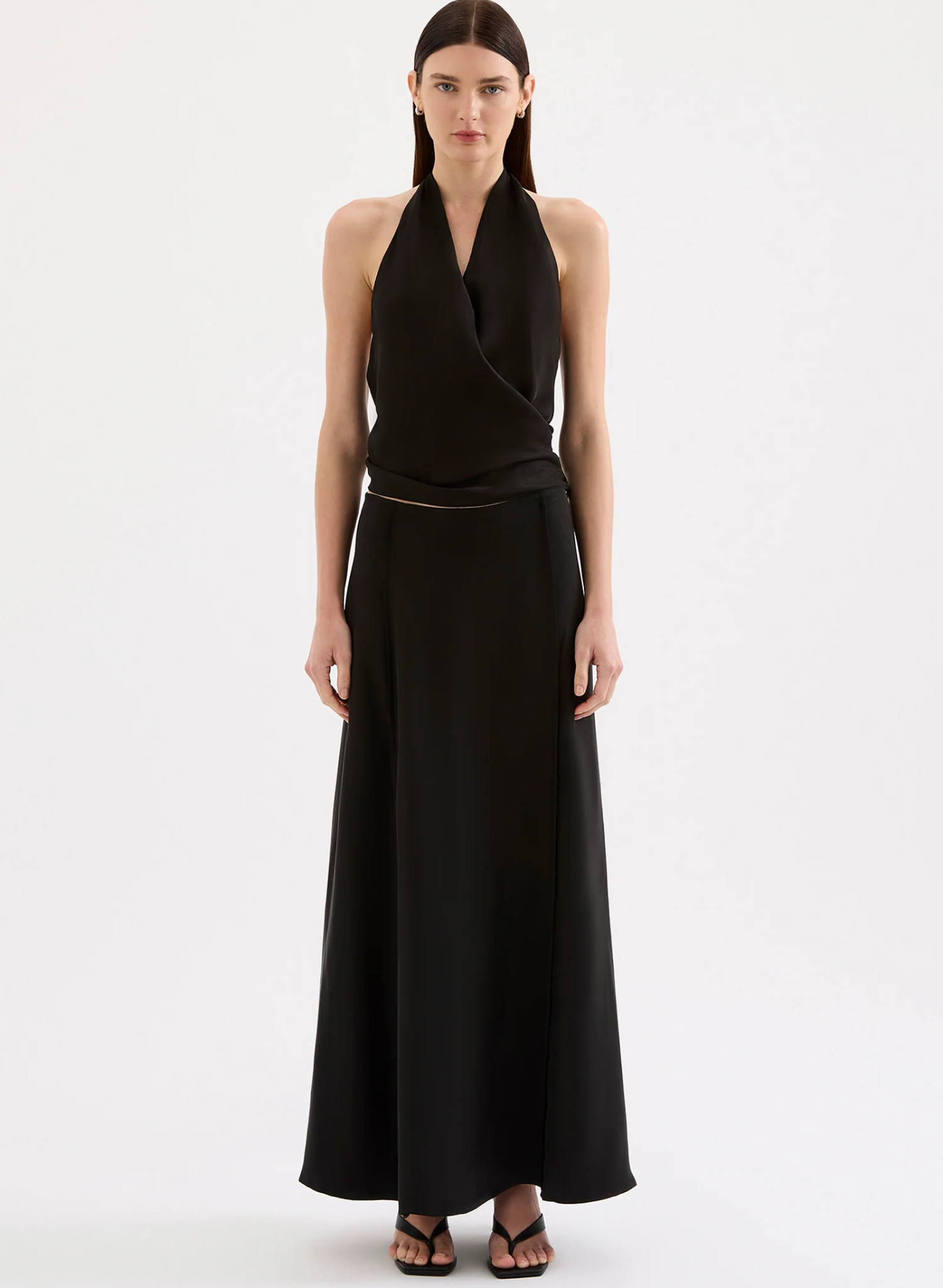 Leon Cupro Maxi Skirt