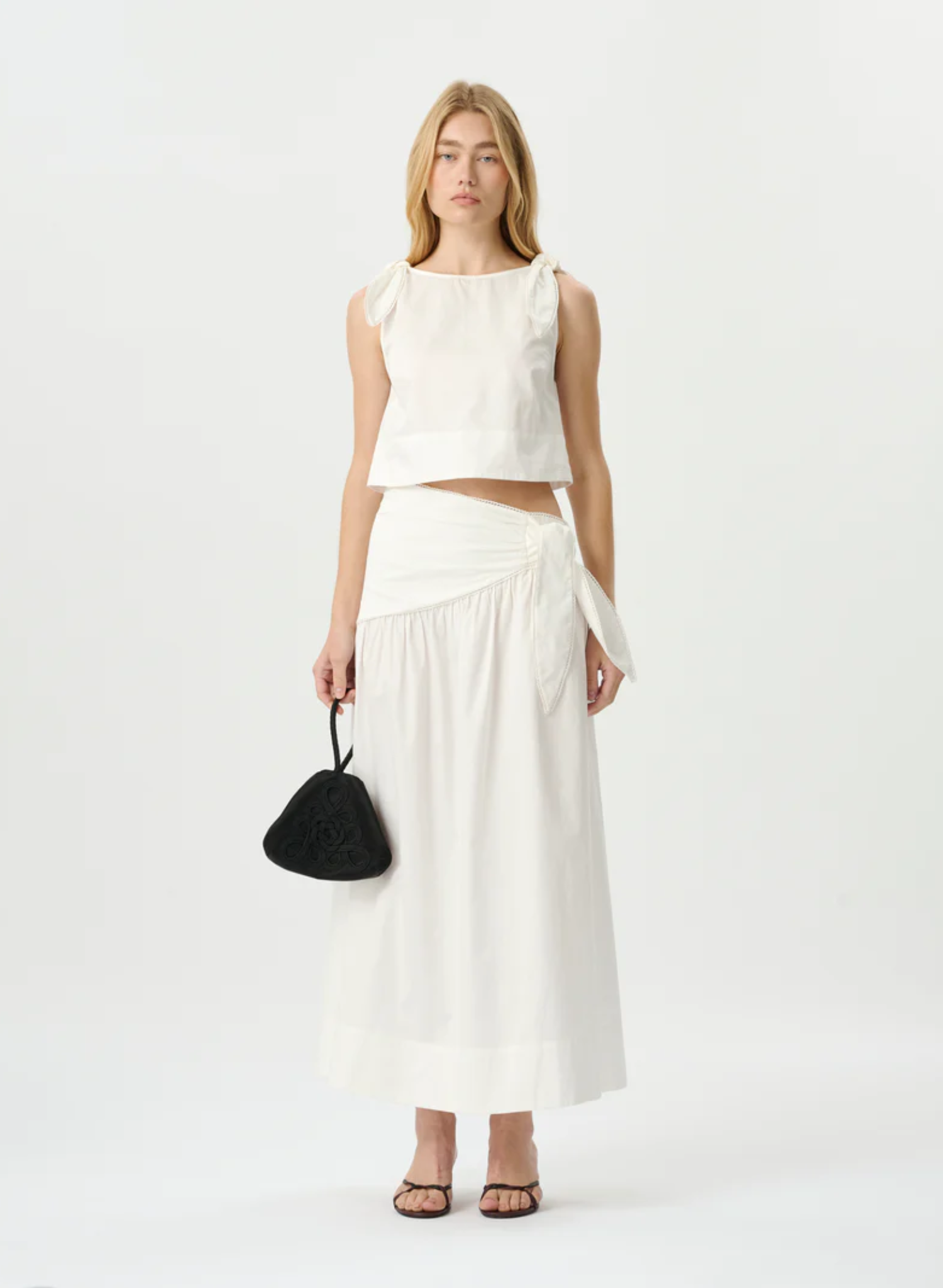 Dixie Tie Skirt White