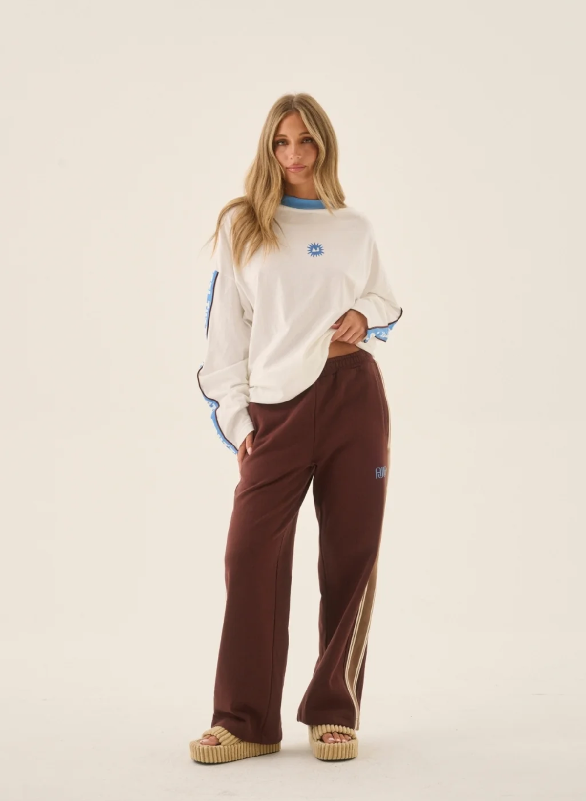 Frutti Oversized Long Sleeve Tee Snow