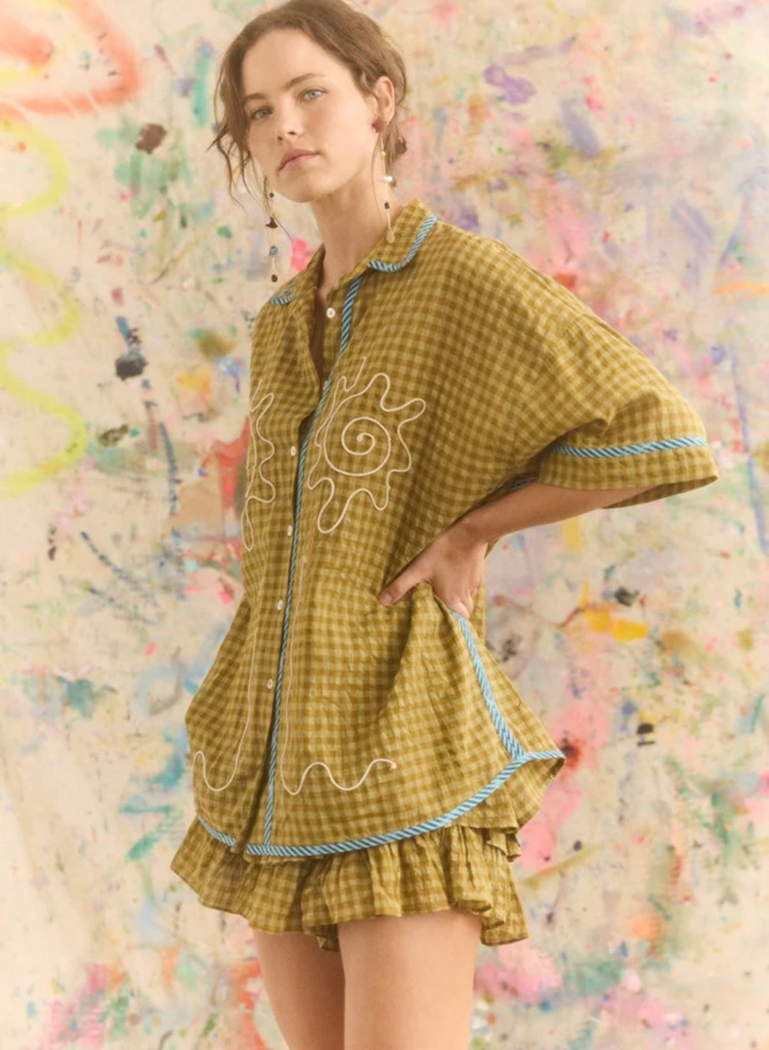 Hulia Check Token Shirt