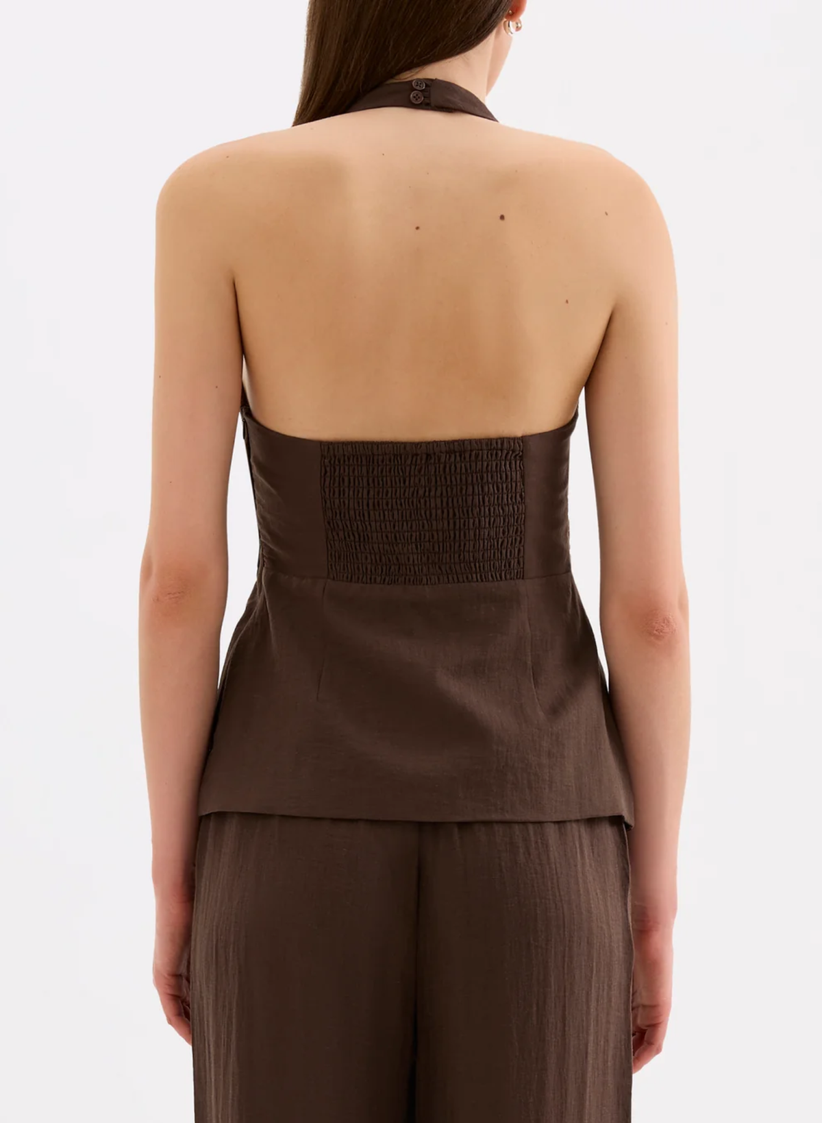 Juno Halter Top - Chocolate