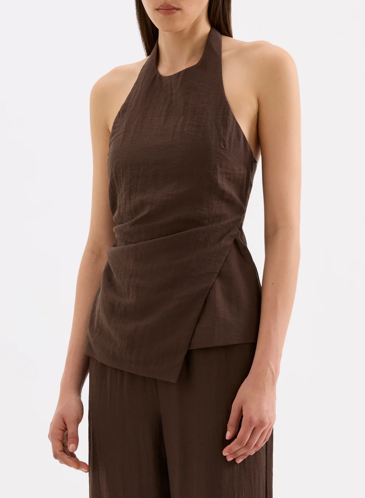 Juno Halter Top - Chocolate