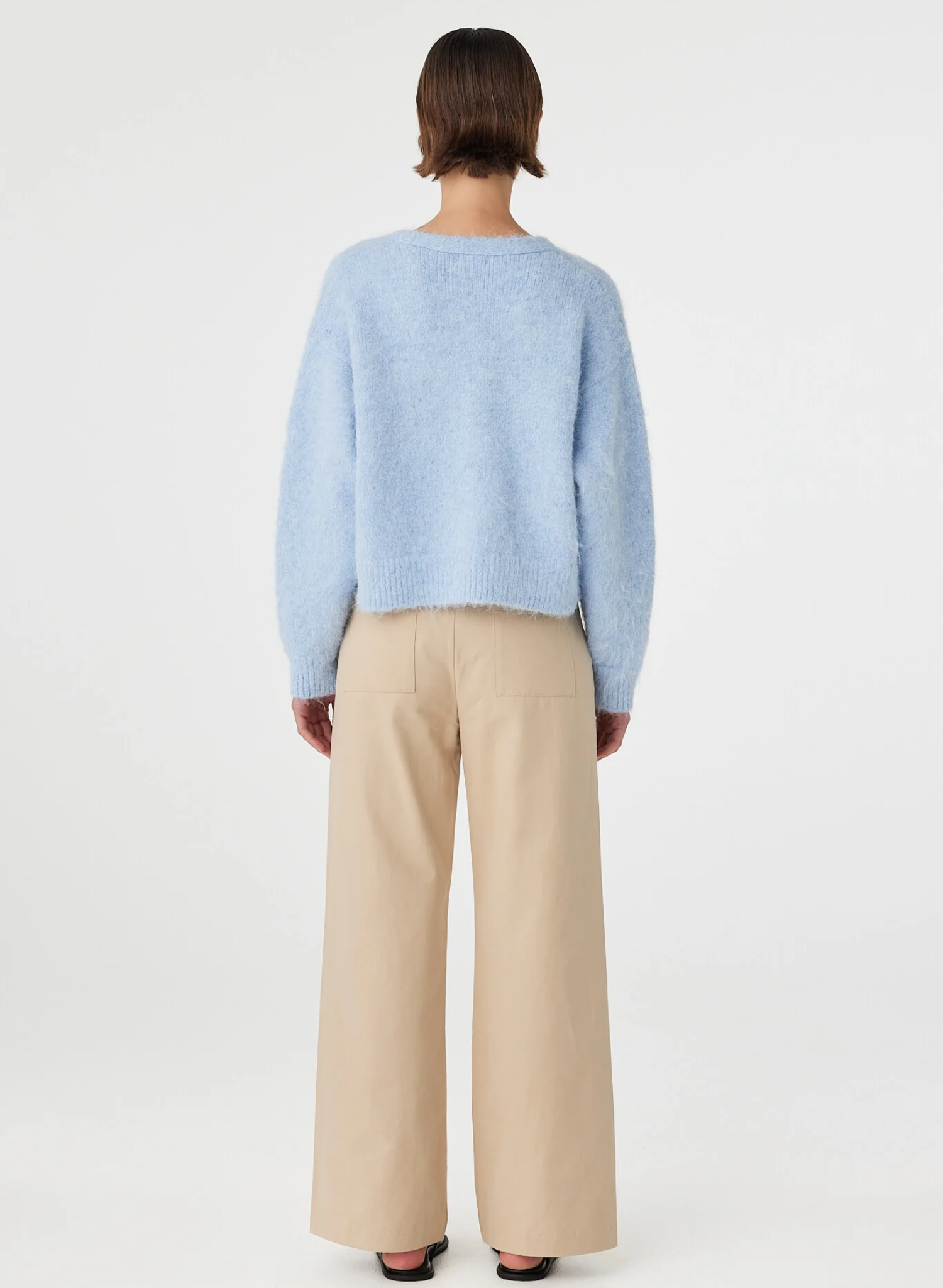 Liora Fluffy Cardigan - Sky