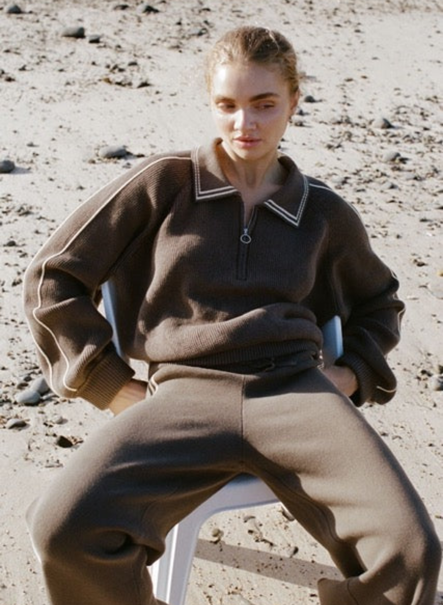 Nella Zip Sweater - Pavement & Butter