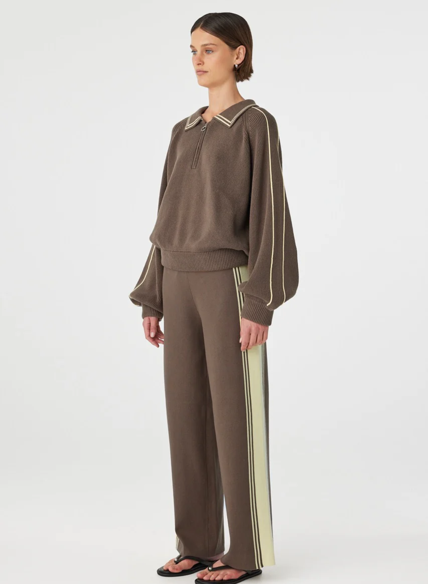 Nella Zip Sweater - Pavement & Butter