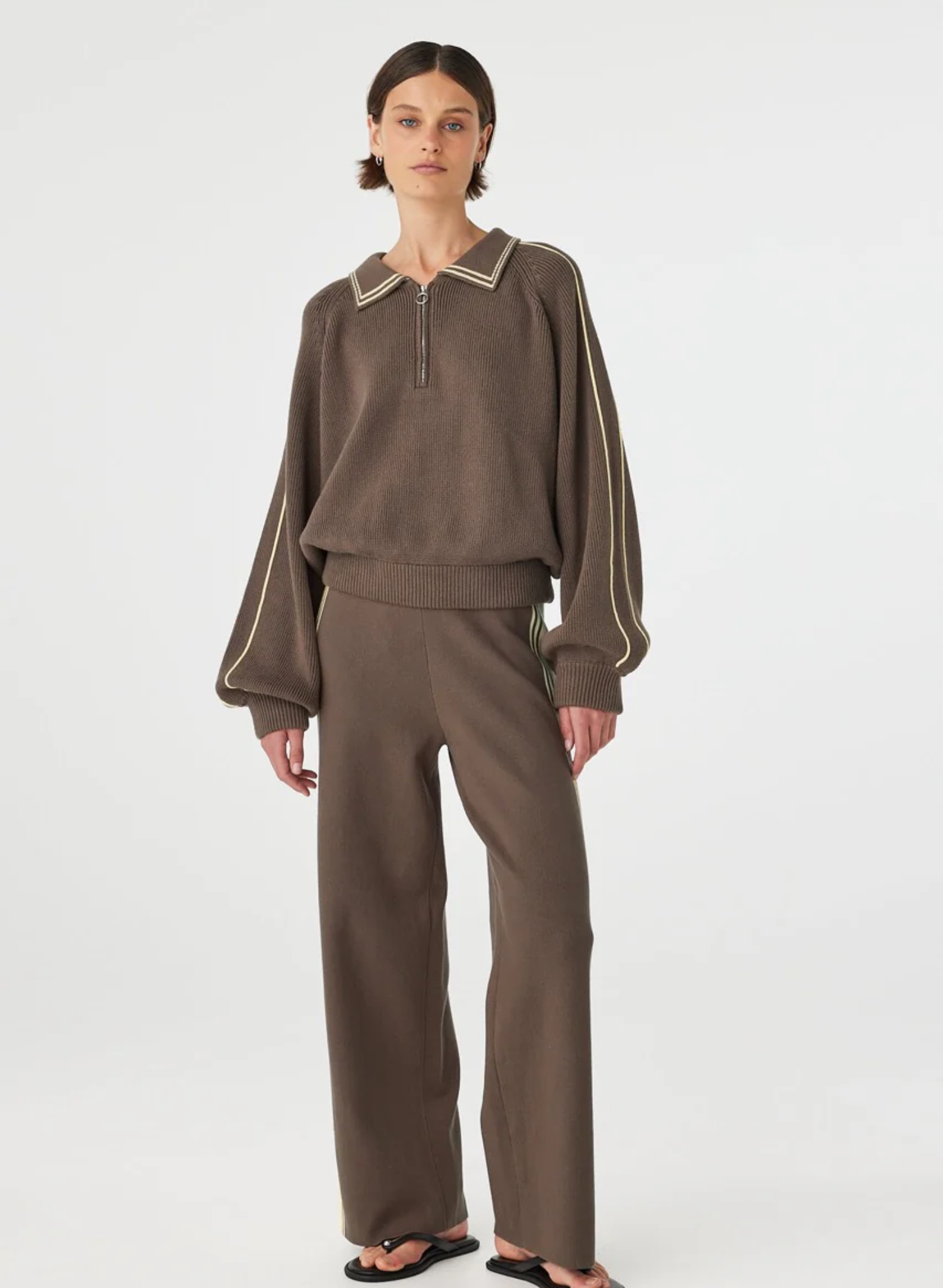 Nella Zip Sweater - Pavement & Butter