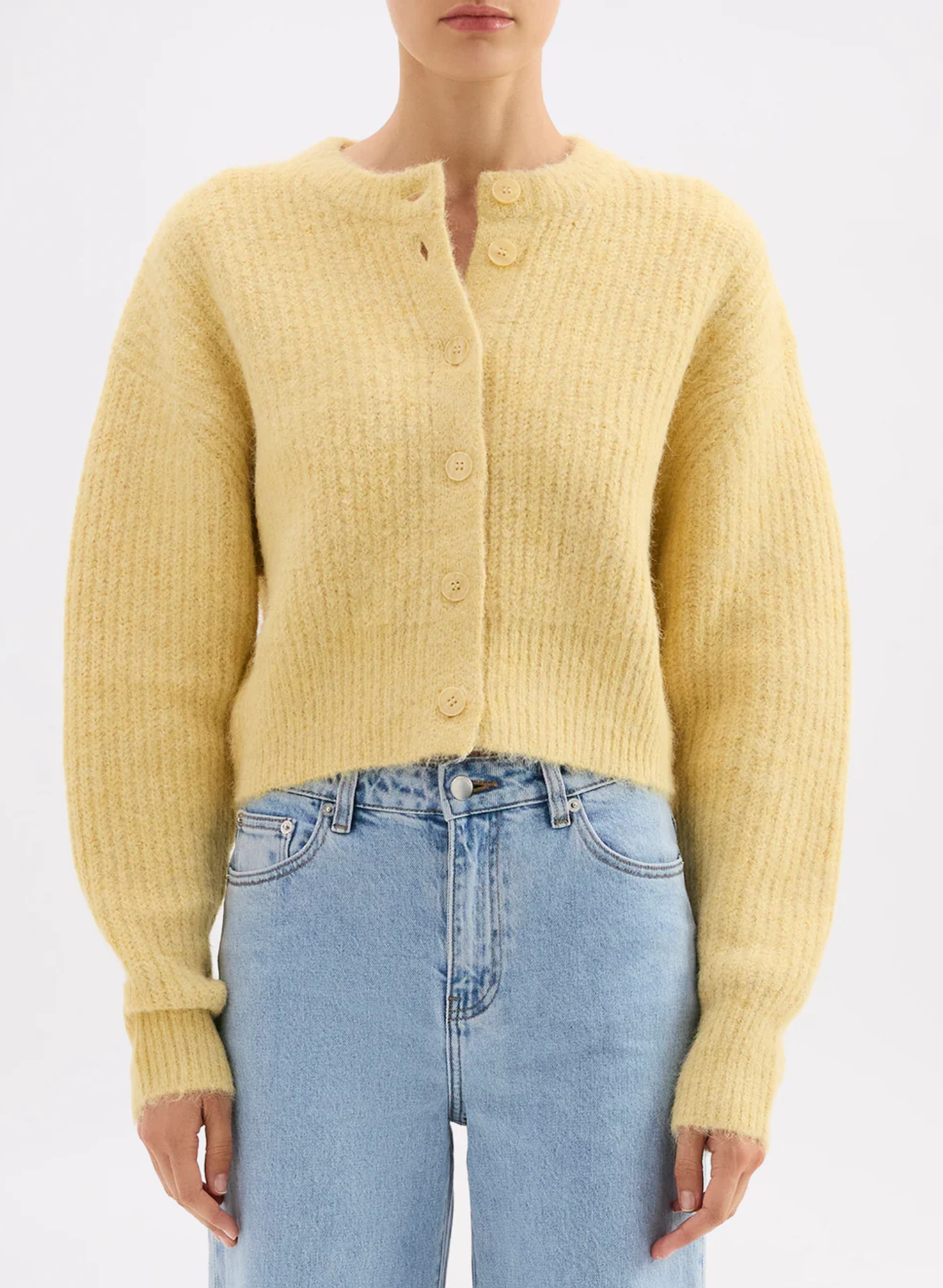 Nixon Cropped Cardigan - Butter