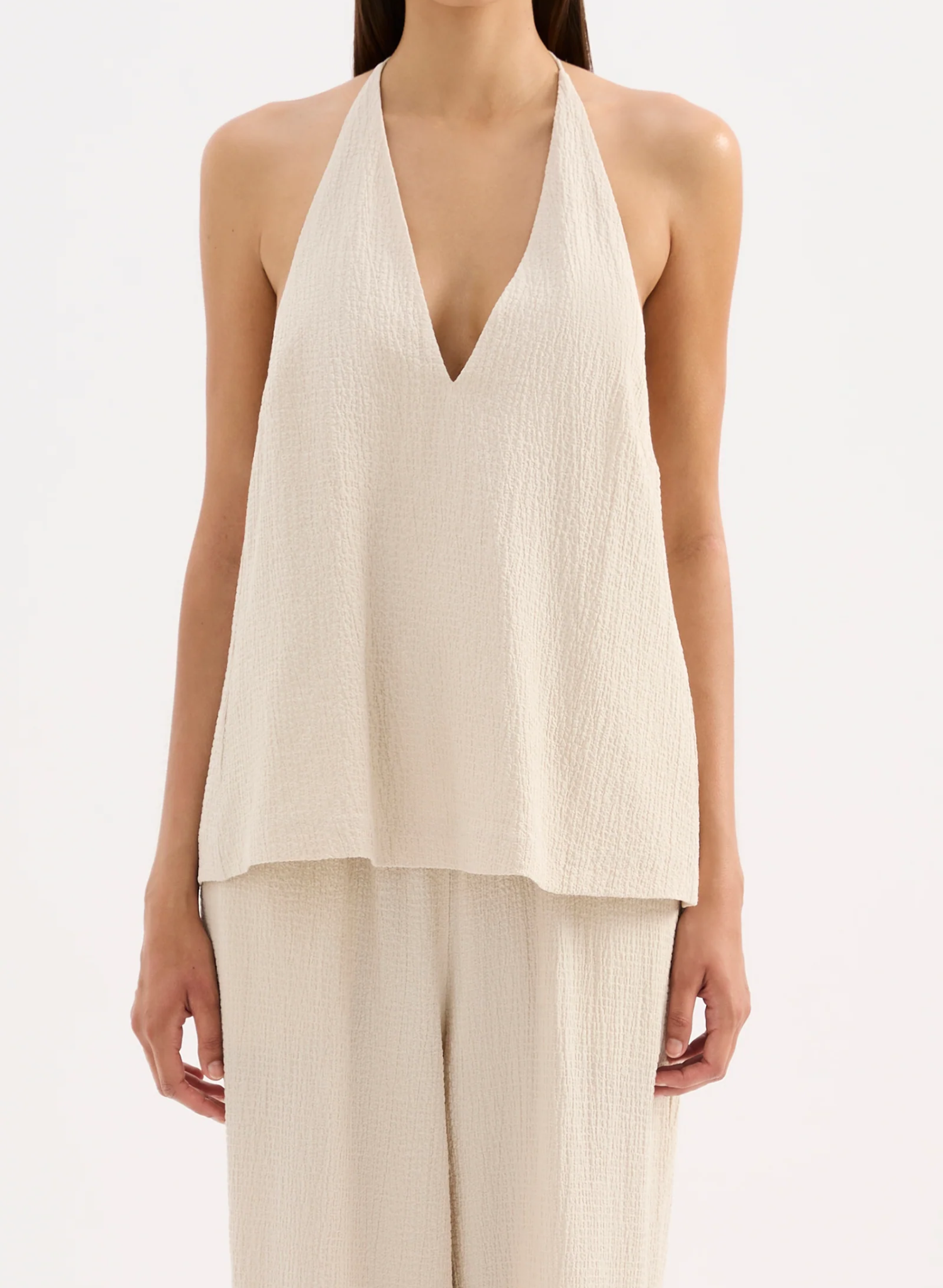 Palma Halter Top - Cream
