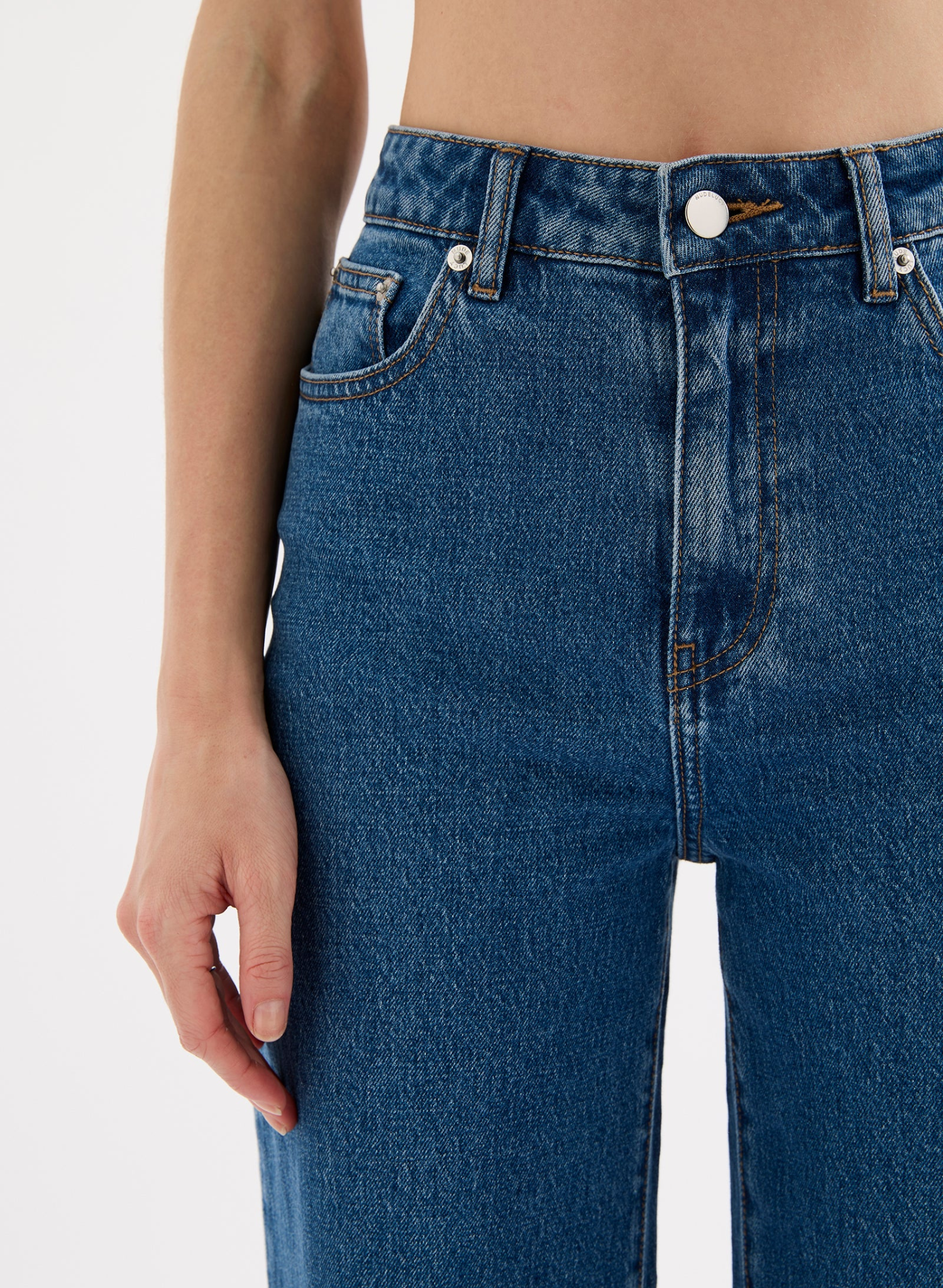 Organic Wide Leg Jean - Royal Blue