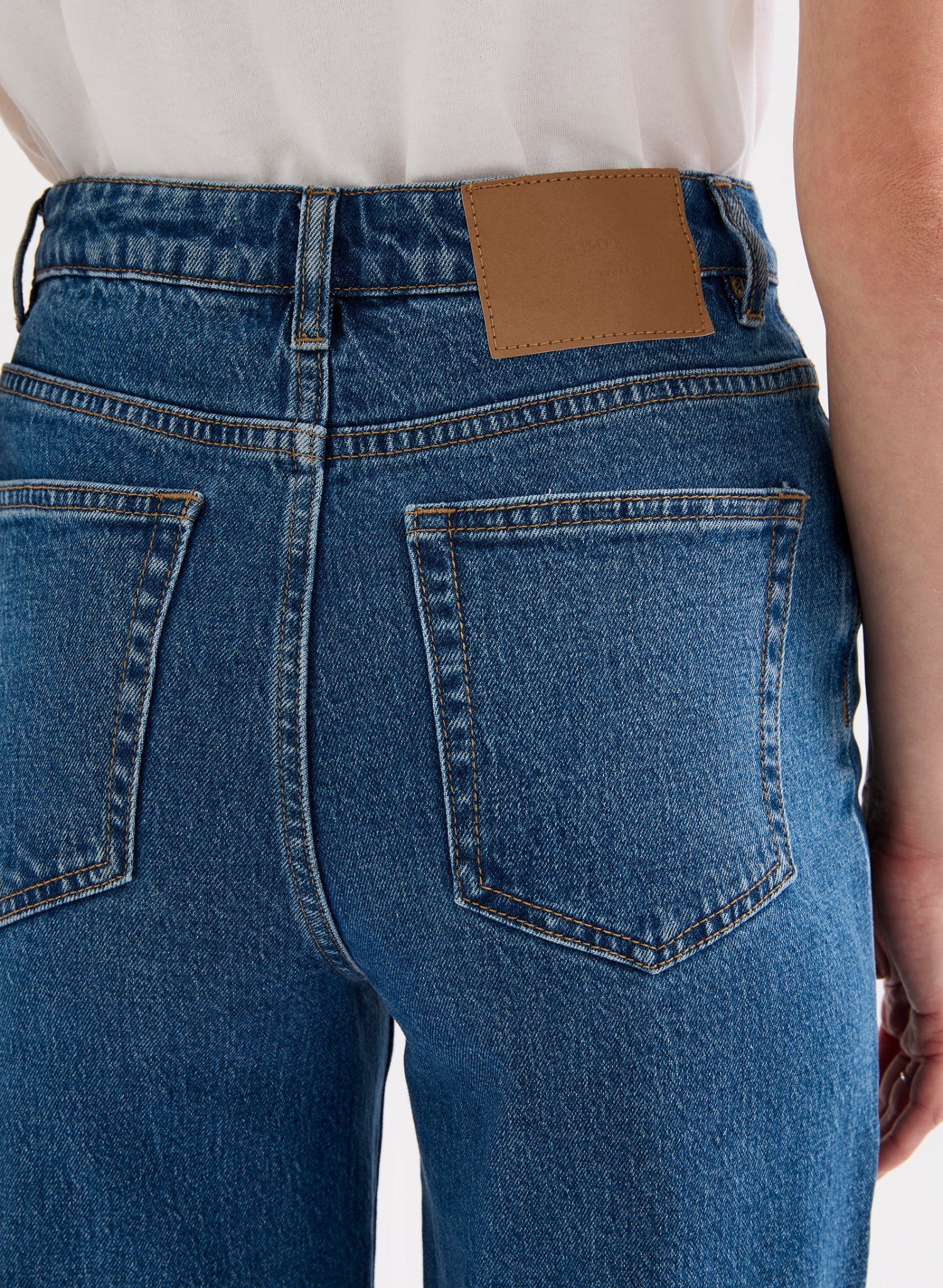 Organic Wide Leg Jean - Royal Blue