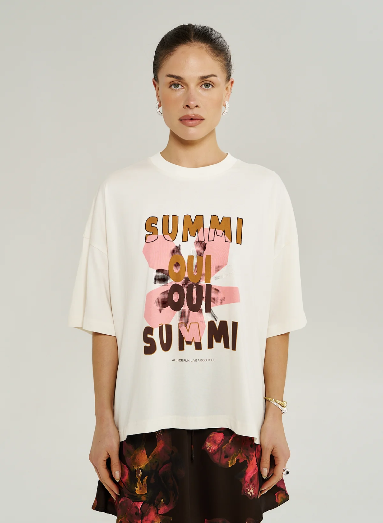 Oui Oui Tee - Vintage White