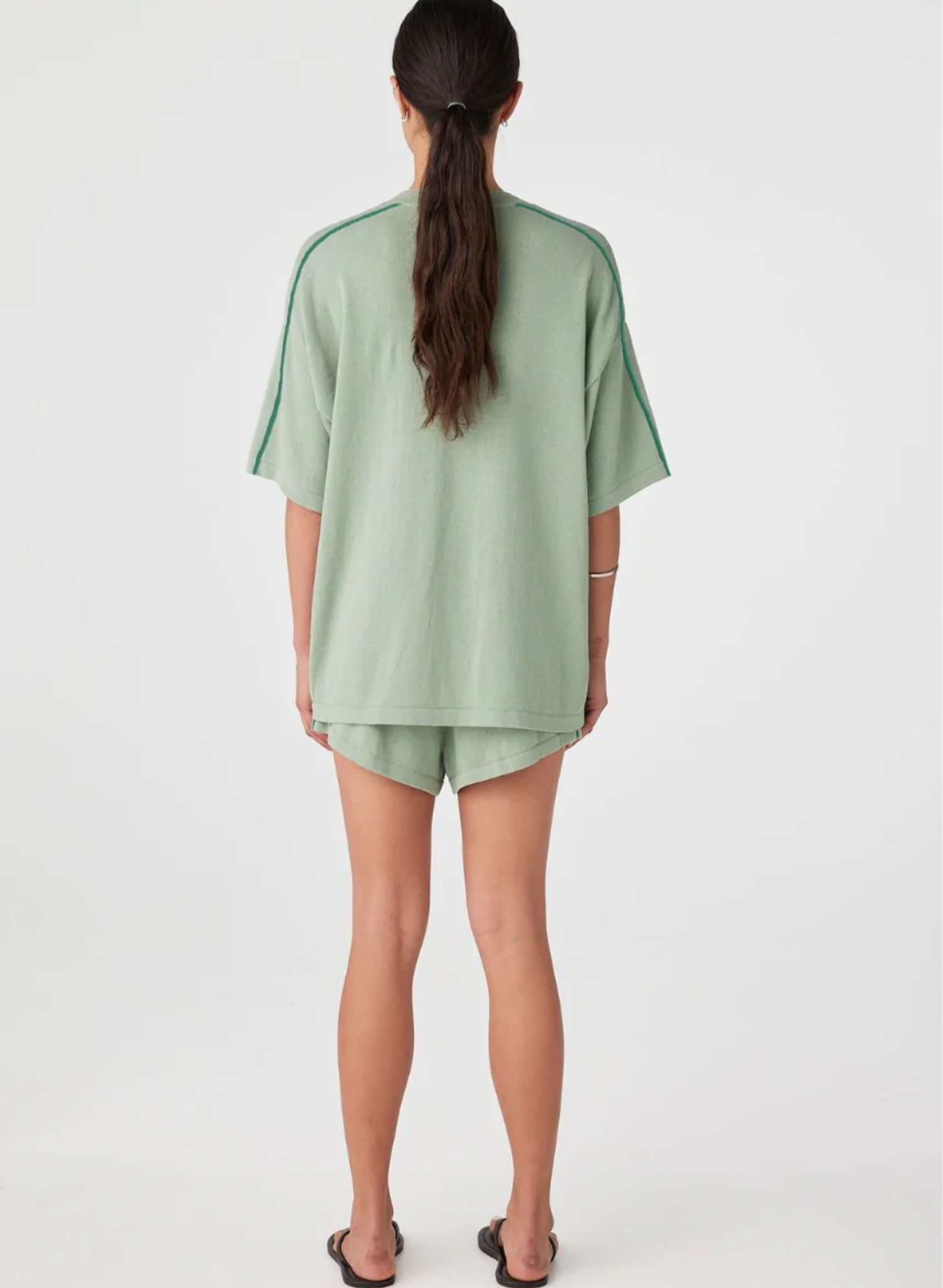 Pippa Drawcord Short - Eucalyptus & Sea Green