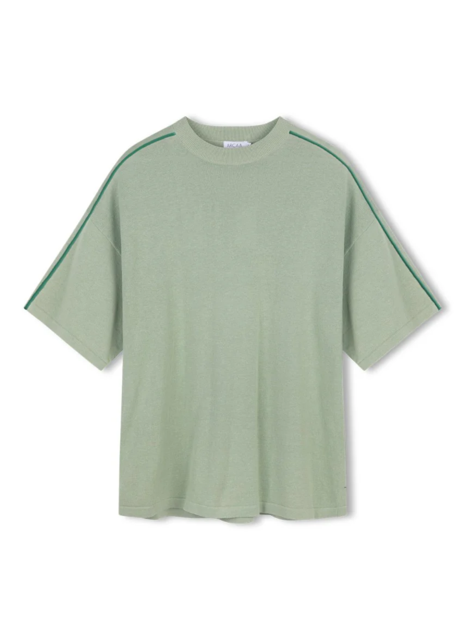 Pippa Linen Organic Cotton Oversized Tee - Eucalyptus & Sea Green