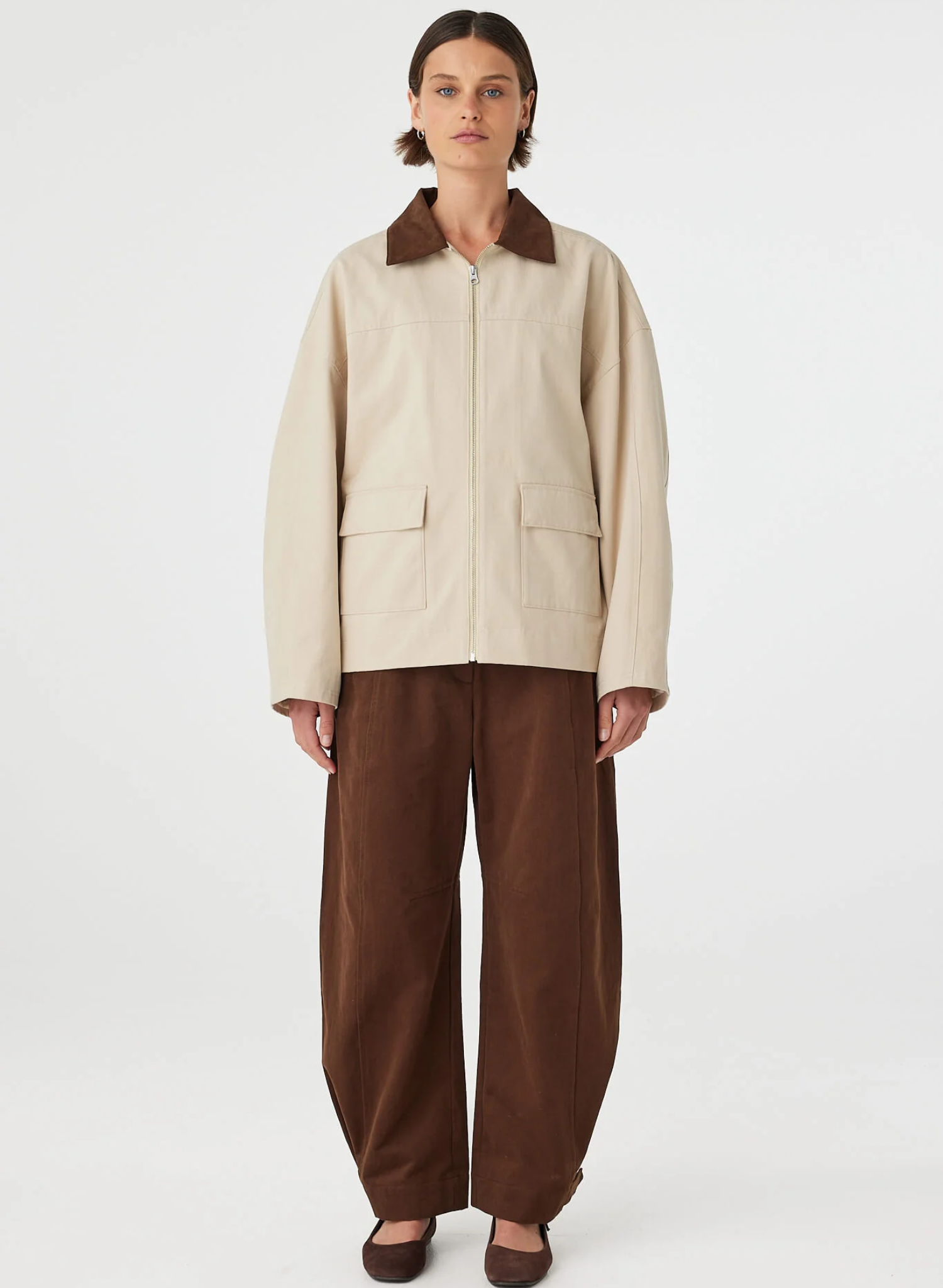 Rory Jacket - Beige/Espresso
