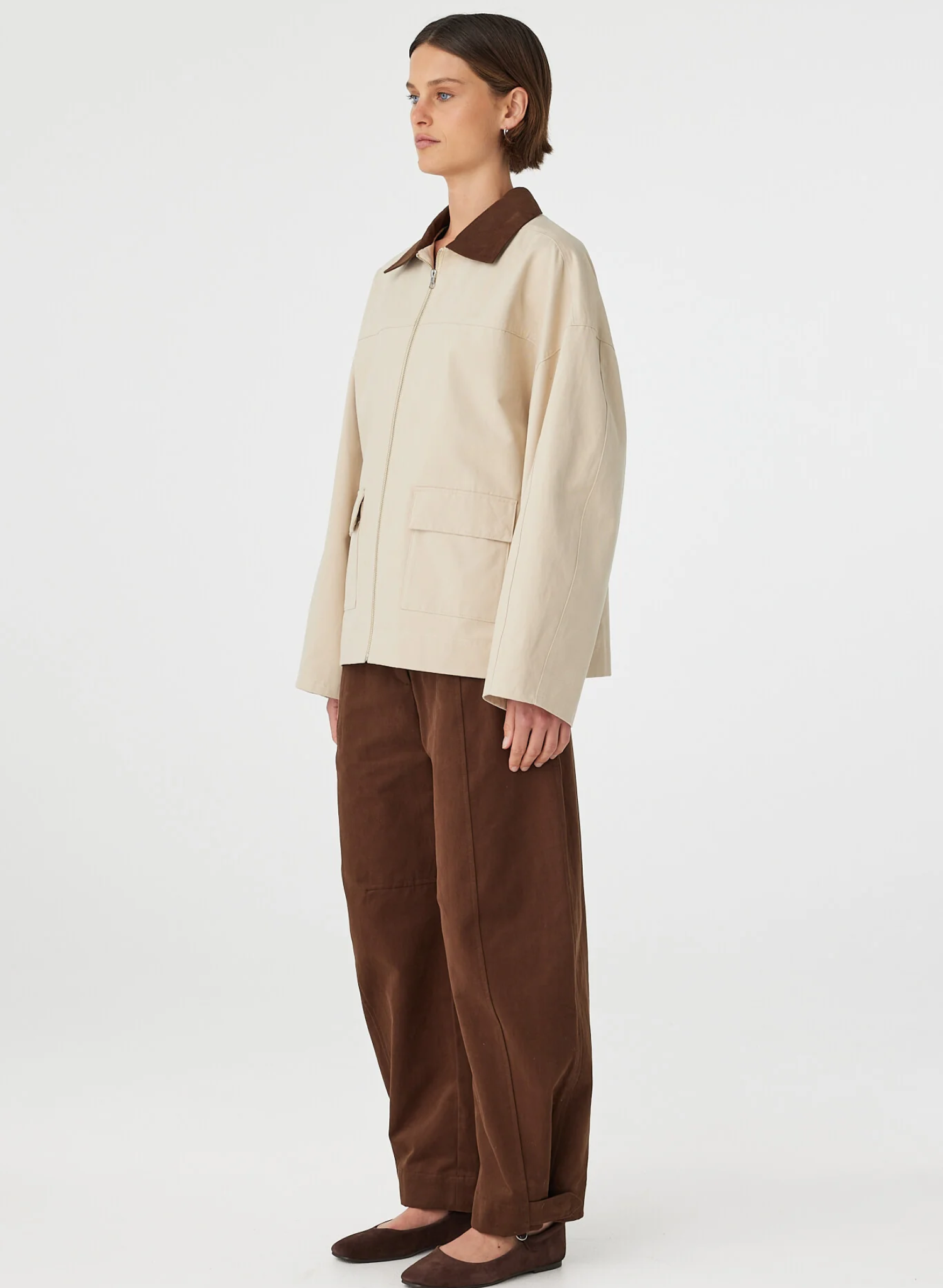 Rory Jacket - Beige/Espresso