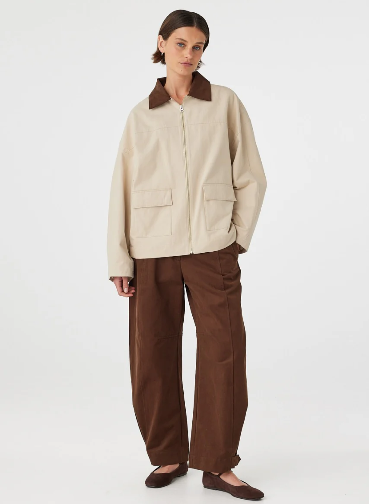 Rory Jacket - Beige/Espresso