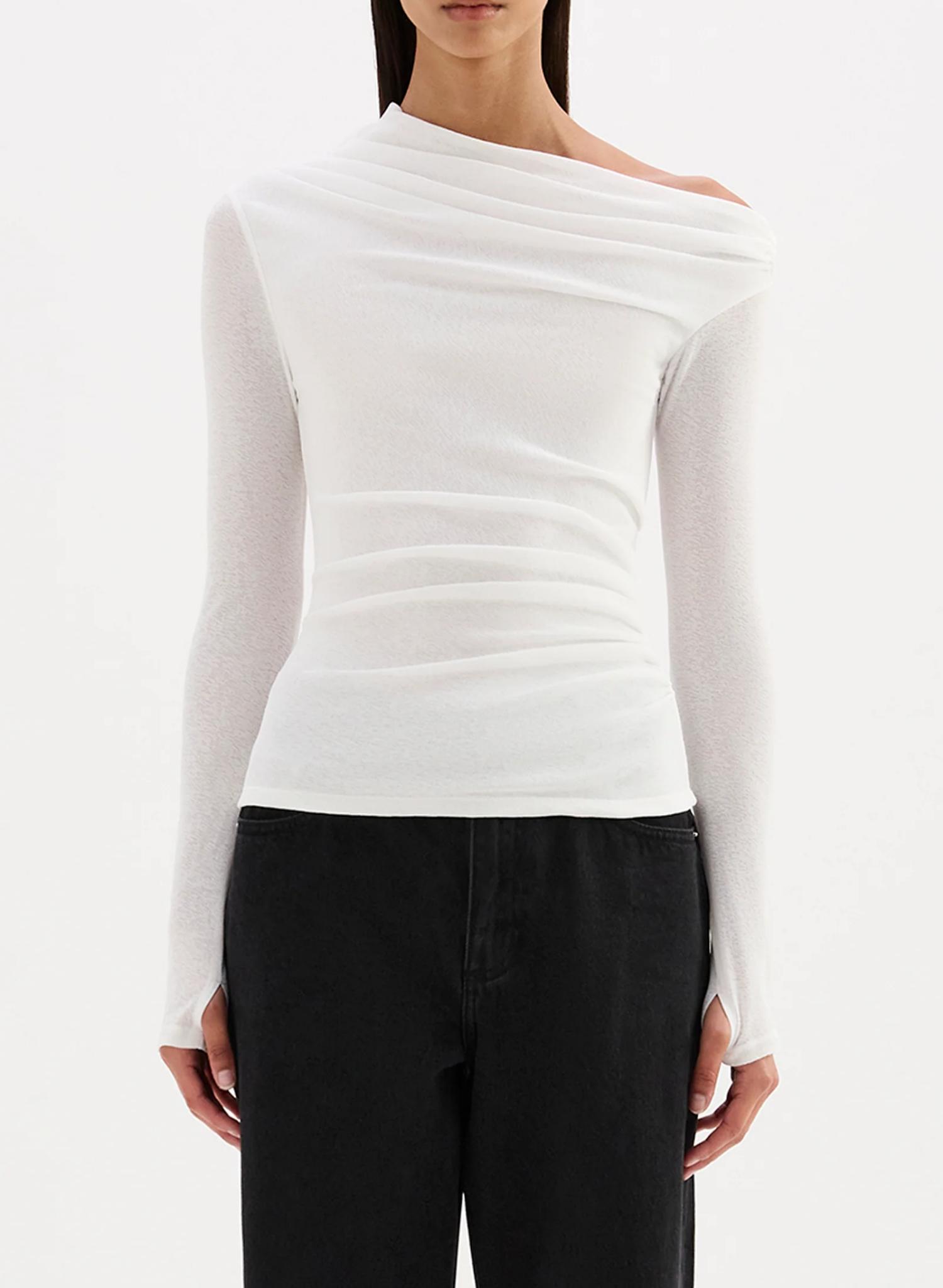 Rue Mesh LS Top - Salt