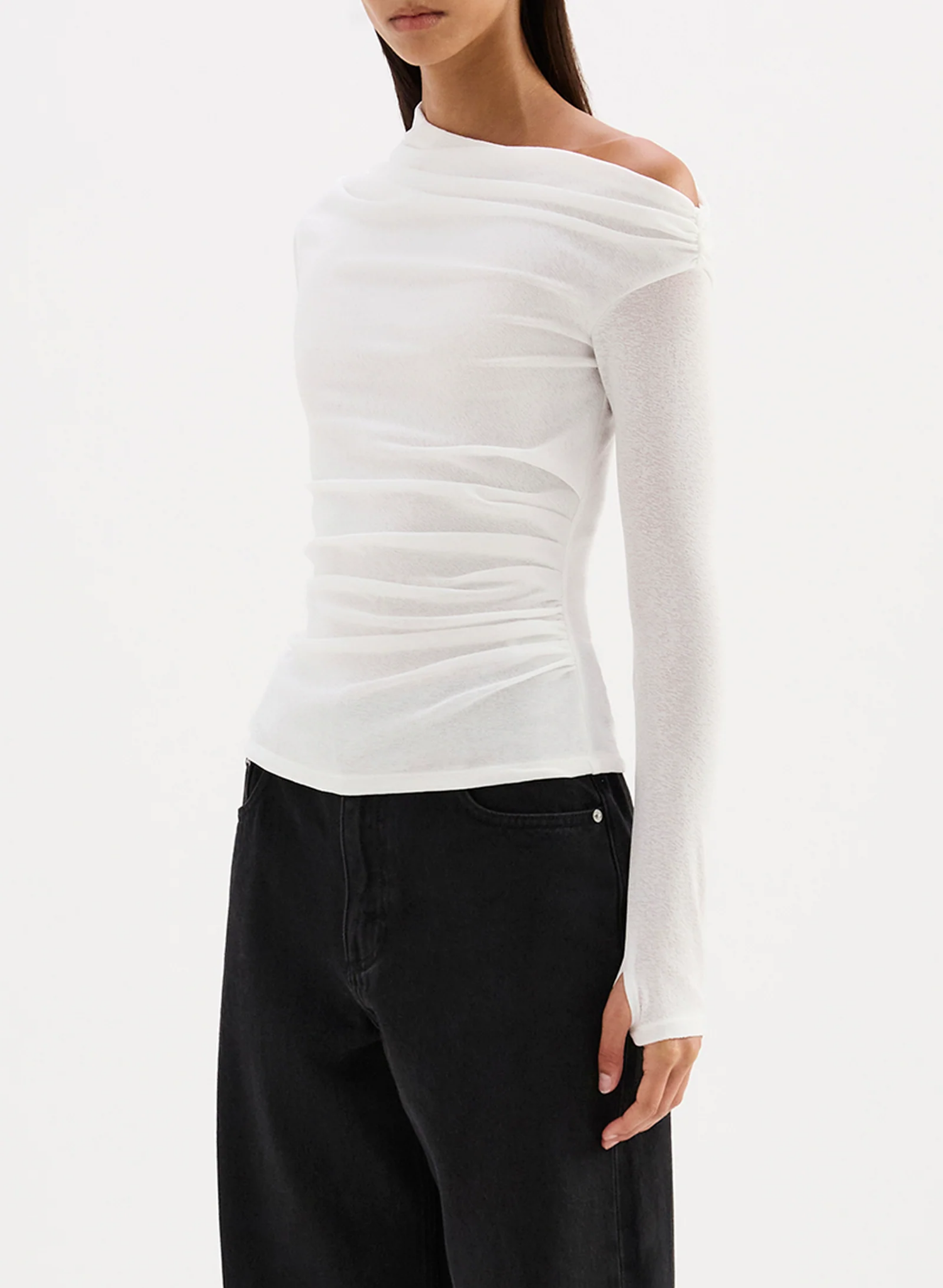 Rue Mesh LS Top - Salt