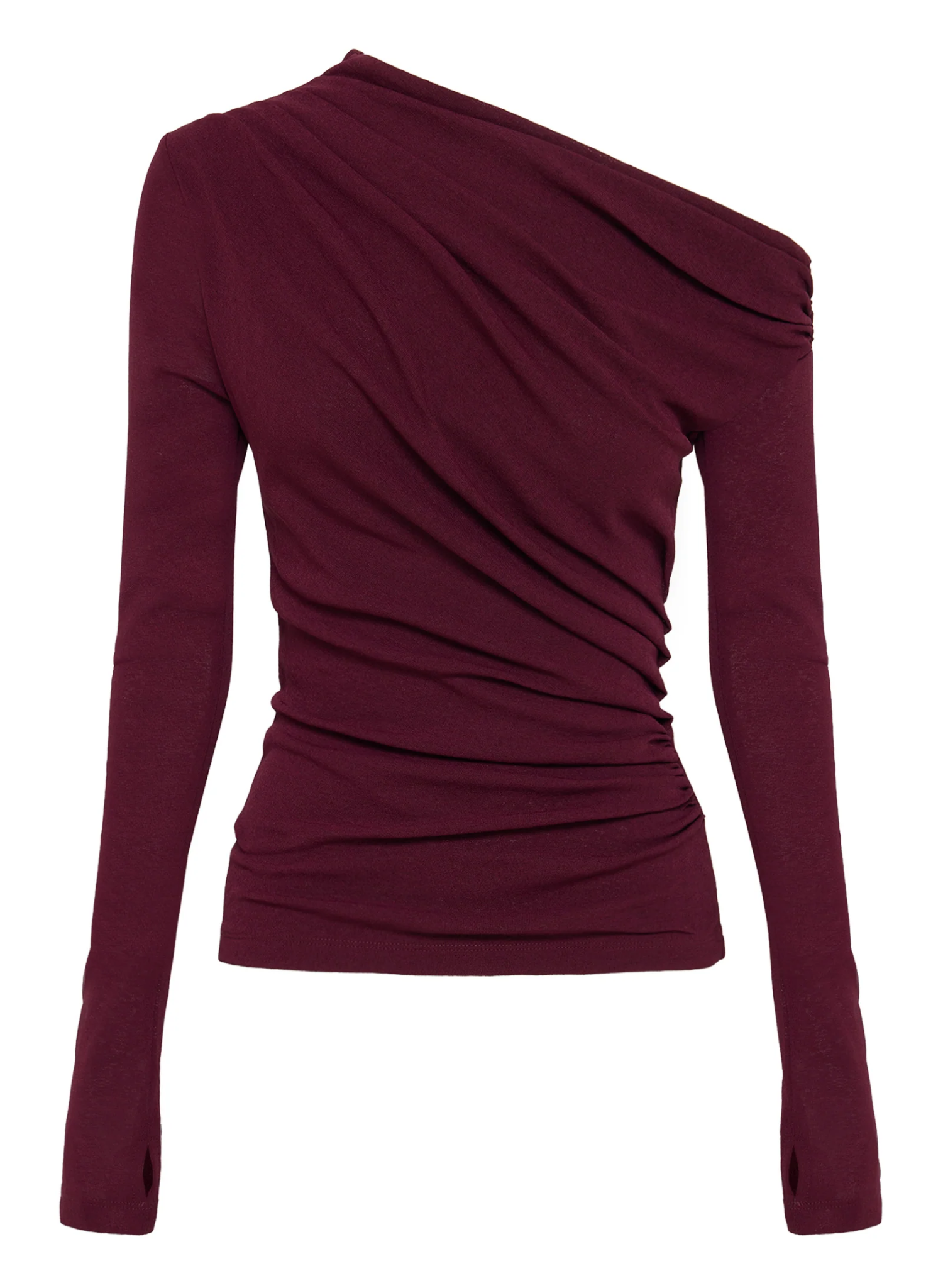 Rue Mesh LS Top - Merlot
