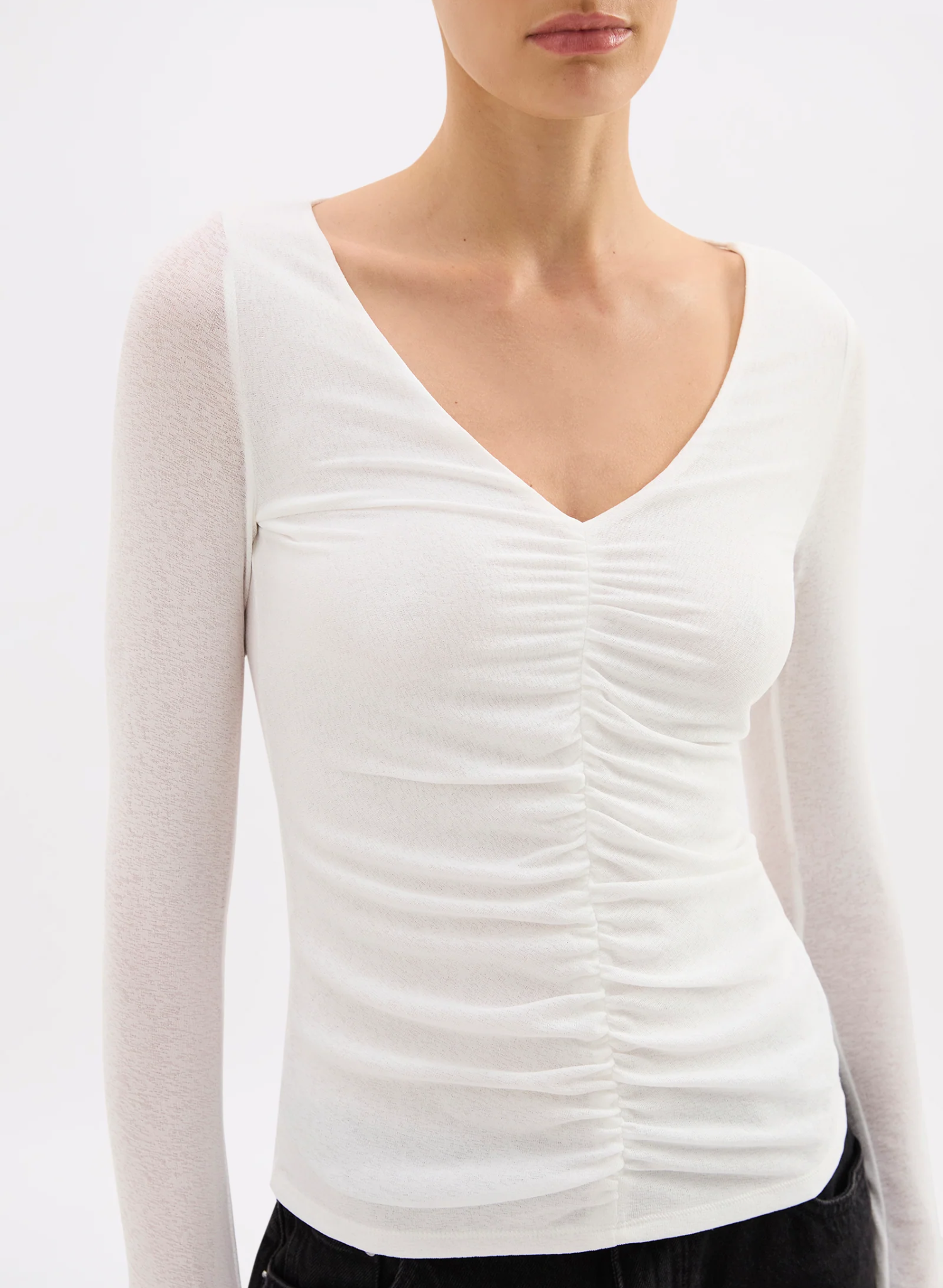 Gigi Mesh Top - Salt