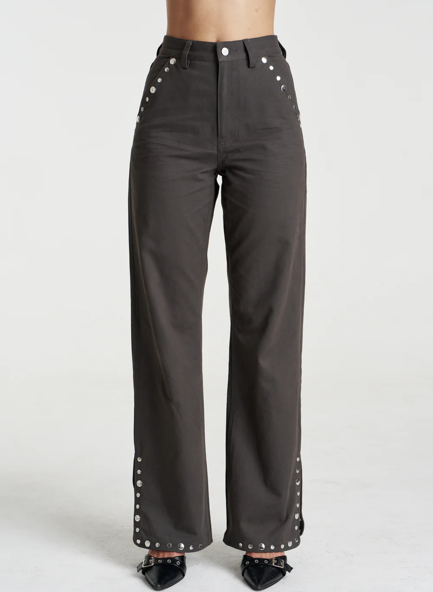 Studded Easy Jean - Shadow