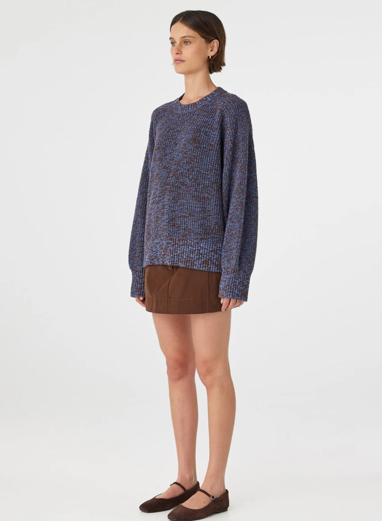 Solene Sweater - Chocolate & Royal Multi
