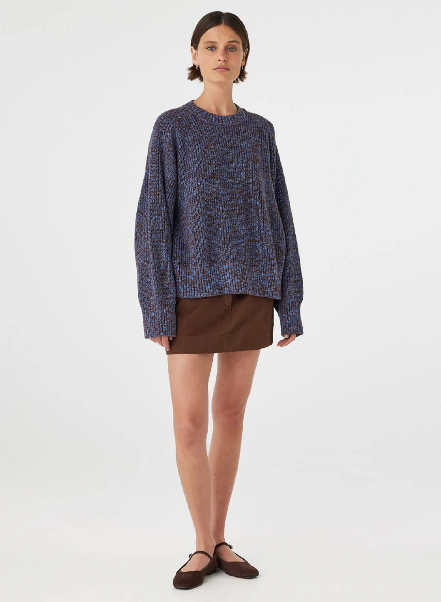 Solene Sweater - Chocolate & Royal Multi