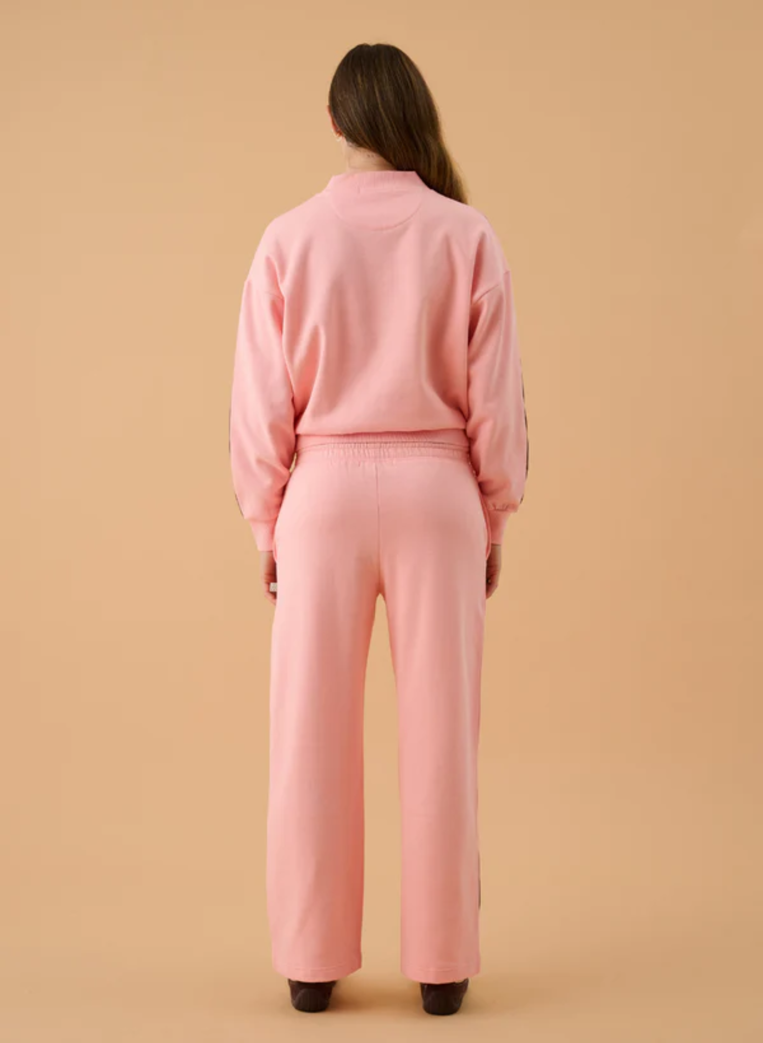 AJ Logo Stripe Trackpant in Rose Quartz